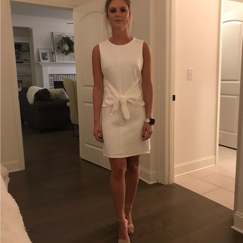 DO+BE White Tie-Front Mini Dress